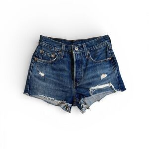 Levi's Distressed Blue Jean Shorts
